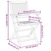 vidaXL Chaises pliables de jardin lot de 2 bois massif d'acacia