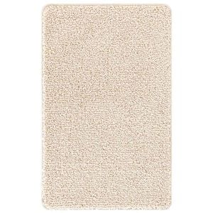 vidaXL Tapis de bain antid&eacute;rapant Cr&egrave;me 50 x 80 cm PP