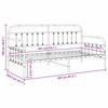 vidaXL Cadre de lit de jour Blanc 100 x 200 cm Acier enduit de poudre