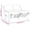 vidaXL Fauteuil de massage inclinable &agrave; 2 places rouge bordeaux tissu
