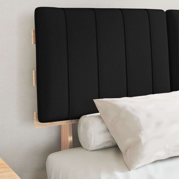 vidaXL Cadre de lit avec t&ecirc;te de lit rembourr&eacute;e Noir 120 x 190 cm