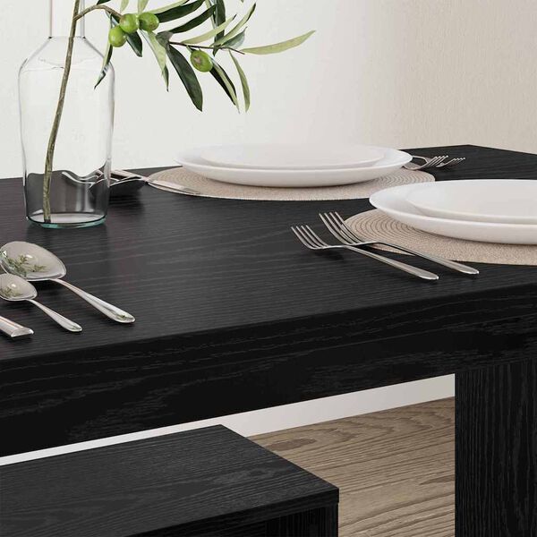 vidaXL Ensemble de salle &agrave; manger 2 pcs Ch&ecirc;ne noir Bois d'ing&eacute;nierie