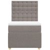 vidaXL Sommier &agrave; lattes de lit avec matelas Taupe 100x200 cm Tissu