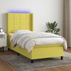 vidaXL Sommier &agrave; lattes de lit matelas LED Vert 80x200cm Tissu