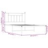 vidaXL Cadre de lit m&eacute;tal sans matelas avec t&ecirc;te de lit noir 100x200cm