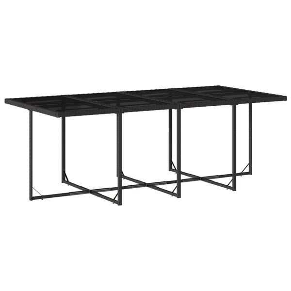 vidaXL Ensemble &agrave; manger de jardin 13 pcs coussins noir r&eacute;sine tress&eacute;e