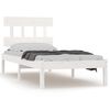 vidaXL Cadre de lit sans matelas blanc 75x190 cm bois massif