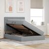vidaXL Lit avec rangement et LED Gris clair 140 x 190 cm Polyester