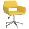 vidaXL Chaises pivotantes &agrave; manger lot de 2 jaune tissu