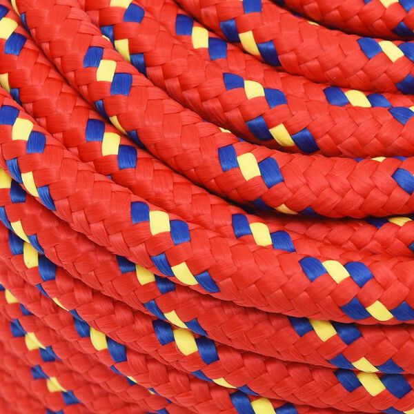 vidaXL Corde de bateau Rouge 14 mm 100 m Polypropyl&egrave;ne