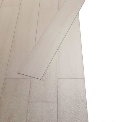 vidaXL Planches de plancher PVC autoadhésif 2,51 m² 2 mm Blanc chêne