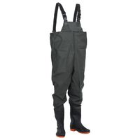 vidaXL Cuissardes avec bottes vert foncé taille 38