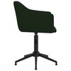 vidaXL Chaises pivotantes &agrave; manger lot de 6 Vert fonc&eacute; Velours