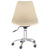 vidaXL Chaises pivotantes &agrave; manger lot de 4 Cr&egrave;me Tissu