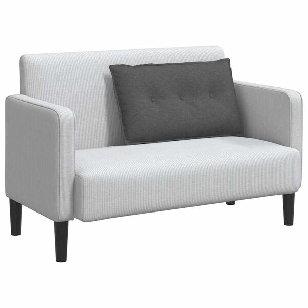 vidaXL Coussin de Dos Gris fonc&eacute; 80 x 50 cm Tissu en velours c&ocirc;tel&eacute;