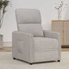 vidaXL Fauteuil inclinable Gris clair Tissu microfibre
