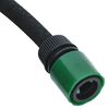 vidaXL Tuyau d'arrosage de jardin noir 0,6" 25 m caoutchouc