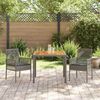 vidaXL Ensemble de salle &agrave; manger pour jardin 3 pcs Gris polyrotin