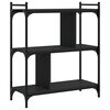 vidaXL Biblioth&egrave;que &agrave; 3 niveaux noir 76x32x88 cm bois d'ing&eacute;nierie