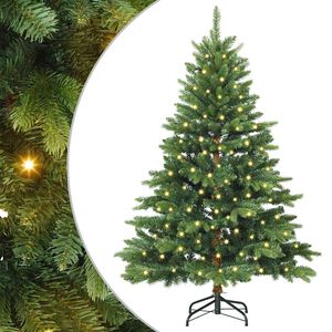 vidaXL Sapin de No&euml;l artificiel avec 150 LED Vert 120 cm PE et PVC