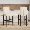 vidaXL Chaises de bar lot de 2 bois massif d'h&eacute;v&eacute;a et tissu