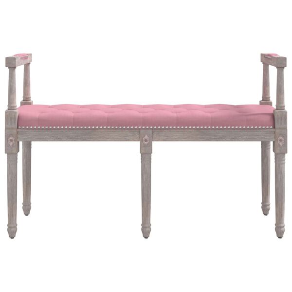 vidaXL Banc Rose 110x40x70 cm Velours