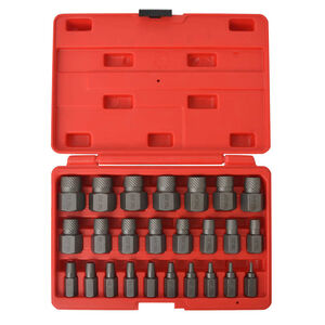 vidaXL Kit d'extracteurs de vis &agrave; cannelures multiples Acier 25 pi&egrave;ces