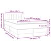 vidaXL Sommier &agrave; lattes de lit avec matelas et LED noir 120x220 cm velours
