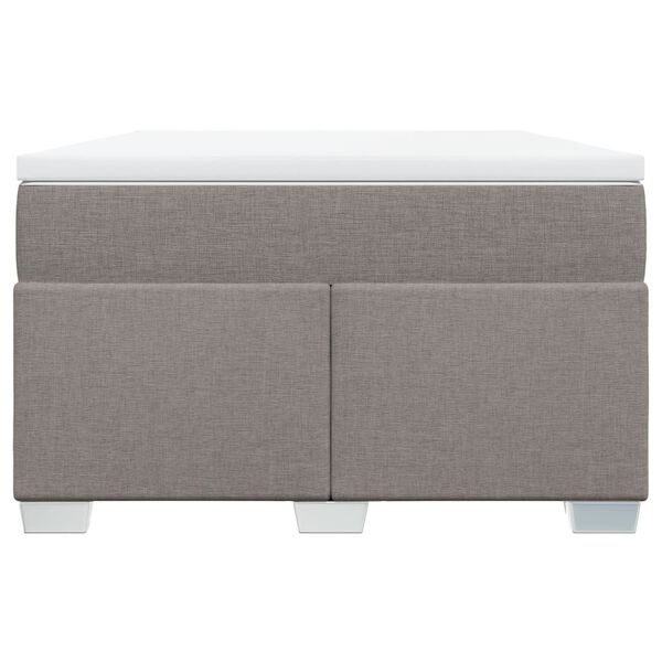 vidaXL Sommier &agrave; lattes de lit avec matelas Taupe 120x200 cm Tissu