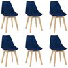 vidaXL Ensemble de salle &agrave; manger 7 pcs Bleu
