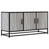vidaXL Meuble TV sonoma gris 100x35x50 cm bois d'ing&eacute;nierie et m&eacute;tal