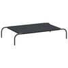 VidaXL Lit sur&eacute;lev&eacute; pour chien noir 110x65x20 cm tissu oxford et acier