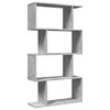 vidaXL &Eacute;tag&egrave;re s&eacute;paratrice de pi&egrave;ce &agrave; 4 niveaux gris b&eacute;ton 70x24x129cm