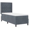 vidaXL Lit &agrave; ressorts avec matelas Gris fonc&eacute; 80 x 200 cm Velours