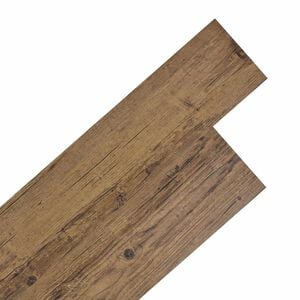 vidaXL Planches de sol en PVC autocollantes Brun Noy&eacute; 30,5 x 61 cm
