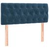 vidaXL Sommier &agrave; lattes de lit et matelas Bleu fonc&eacute; 200x200cm Velours