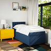 vidaXL Sommier &agrave; lattes de lit avec matelas Bleu 90x190 cm Tissu