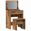 vidaXL Coiffeuse Bois Ancien 60 x 40 x 75 cm Bois d'ing&eacute;nierie