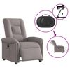 vidaXL Fauteuil inclinable &eacute;lectrique Taupe Tissu