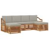 vidaXL Ensemble de canap&eacute;s d'ext&eacute;rieur 6 pc Gris Naturel et Clair