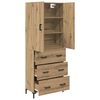 vidaXL Haut Armoire Montage mural Ch&ecirc;ne artisanal 69,5 x 34 x 180 cm