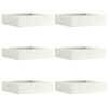 vidaXL Bordure de Pelouse 6 pcs Blanc 50 x 50 x 13 cm Acier