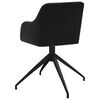 vidaXL Chaises pivotantes &agrave; manger lot de 4 Noir Tissu