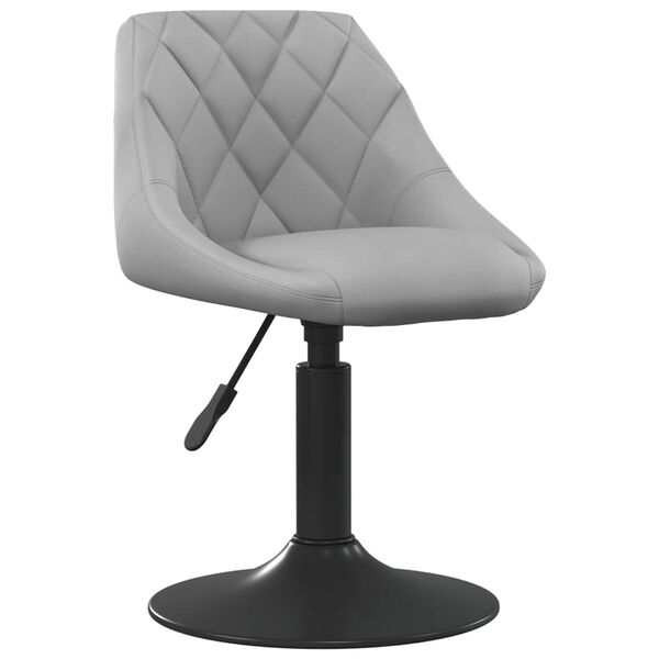 vidaXL Chaises pivotantes &agrave; manger lot de 4 gris clair velours