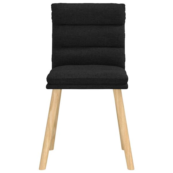 vidaXL Chaises &agrave; manger lot de 4 noir tissu