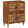vidaXL Buffet avec porte Noyer 60 x 33 x 75 cm Bois de mangue massif