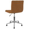 vidaXL Chaises pivotantes &agrave; manger lot de 2 Marron Velours