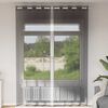 vidaXL Rideaux en voile avec &oelig;illets 2 pcs noir 140x300 cm