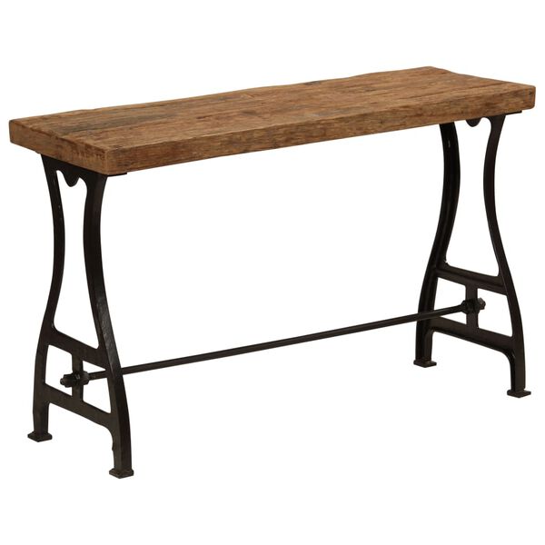 vidaXL Table console Bois de r&eacute;cup&eacute;ration massif 120x40x76 cm
