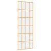 vidaXL Porte coulissante dor&eacute; 76x205 cm verre ESG clair et aluminium